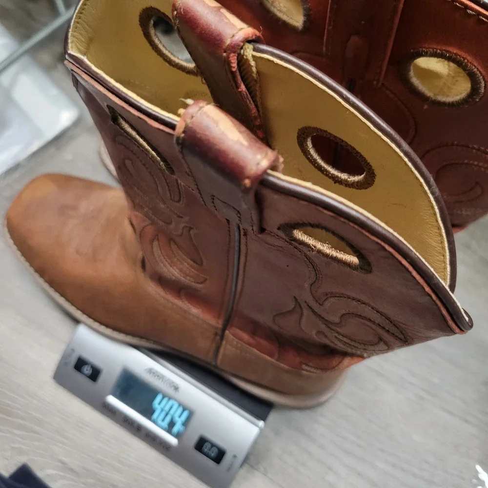 Cody James Western Boots Youth 6 Brown Leather Square Toe 43919 Y